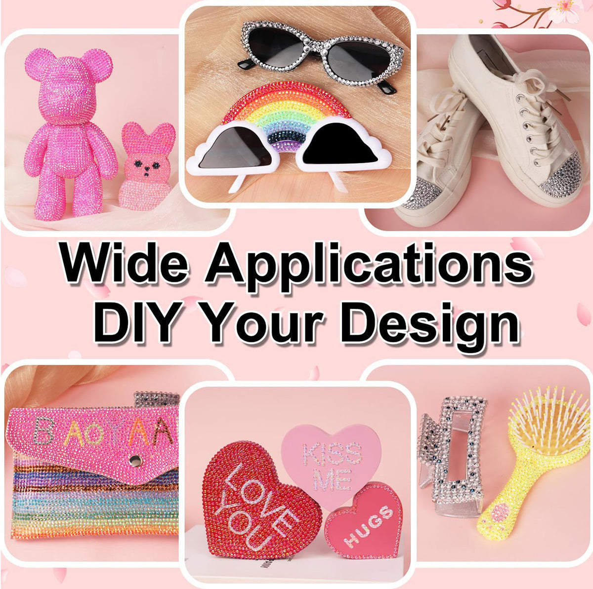 ✨DIY Bedazzling Rhinestone Kit-Suitable for decorating crafts, water bottles, shoes, and phone cases.