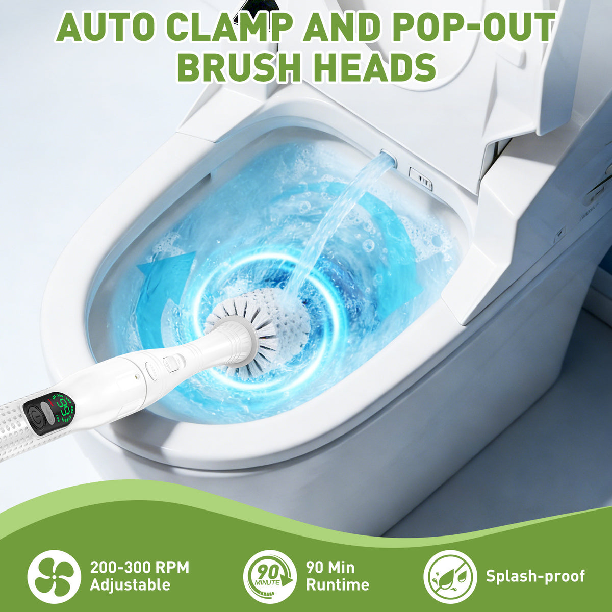 🧼 Electric Toilet Brush, Rechargeable 360° Cleaning Brush