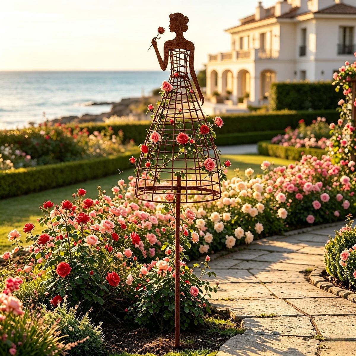 š¹šRust-Style Female Dress Plant Climbing Trellis - Like a Garden Princess in Full Bloom