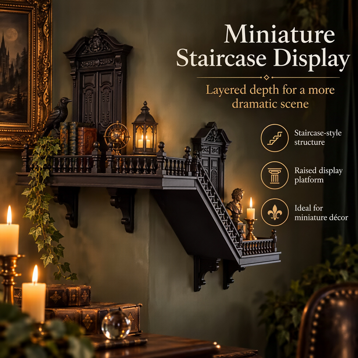 📙 Last Day 49% OFF - 🖤 Gothic Miniature Architecture Wall Shelf