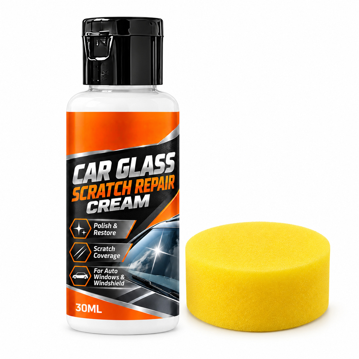 ✨🚗Glass Scratch Repair Paste 2 Pack, Car Window Scratch Remover for Windscreen