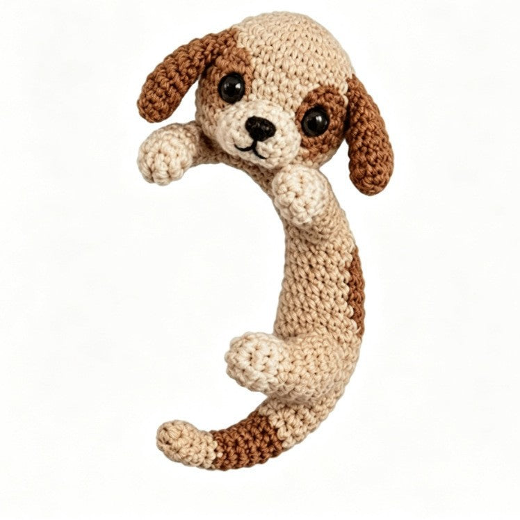 🐾 3D Hugging Animal Crochet Ear Cuff