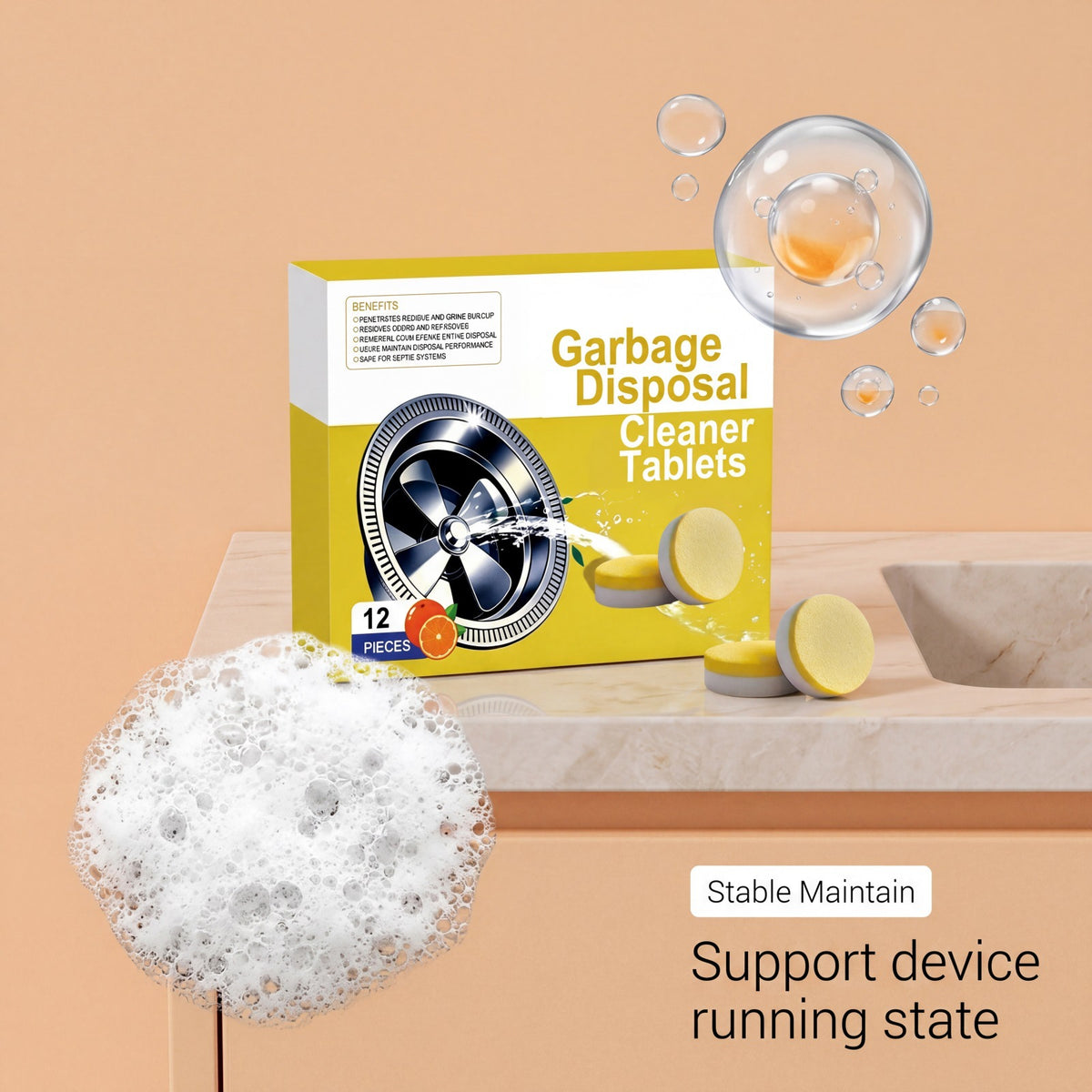 🍊Orange Fragrance Garbage Disposal Freshener Tabs
