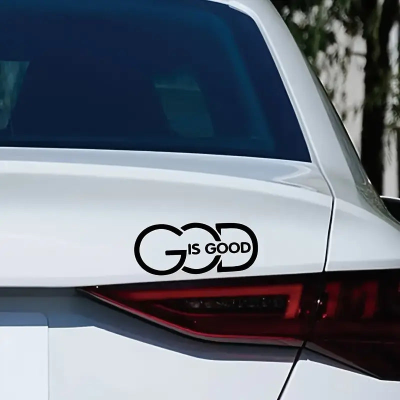🙏 "God Is Good" Christian Car Decal Sticker | Premium Religious Décor