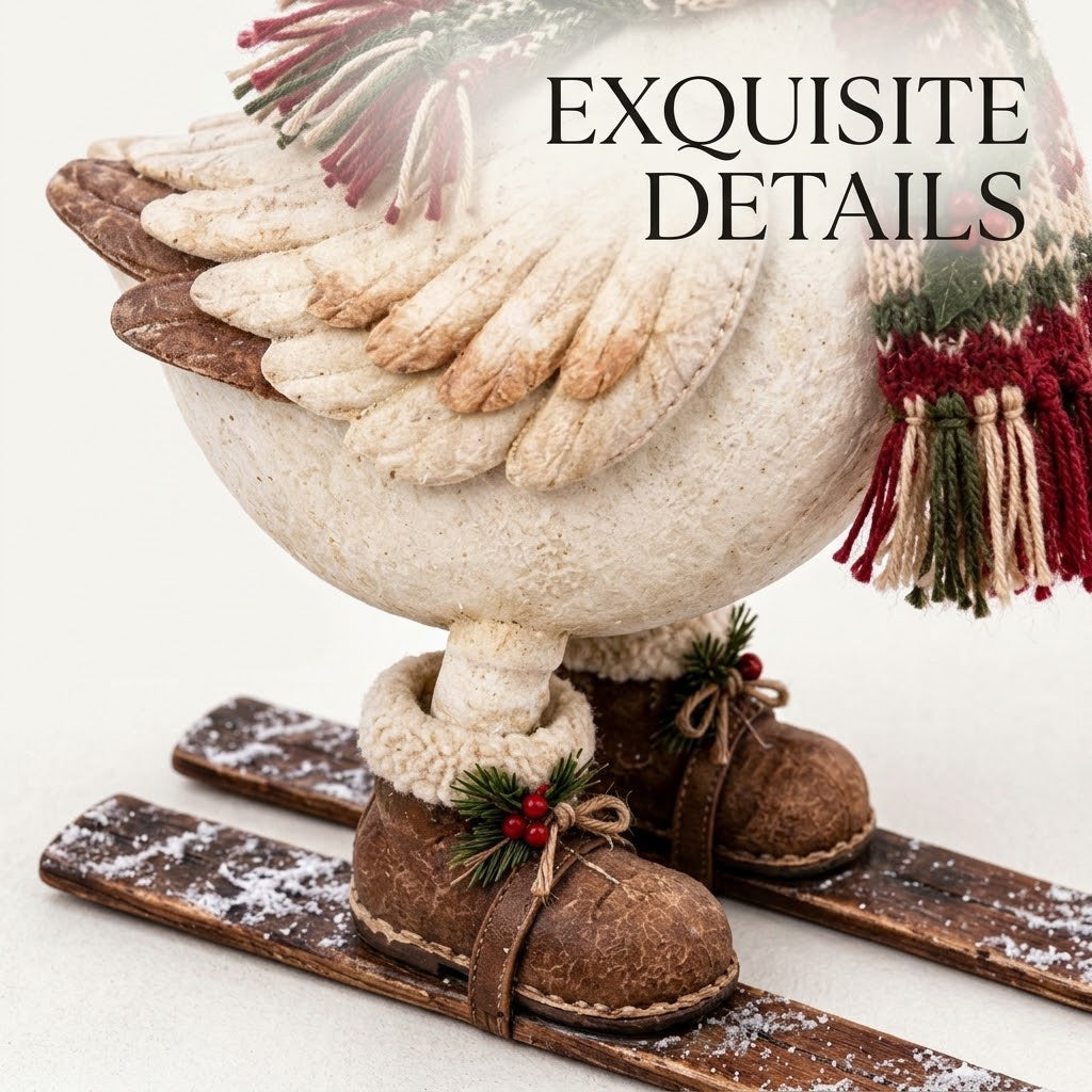 🎄Vintage-Style Christmas Goose Figurine | Vintage Farmhouse Christmas Goose Statue