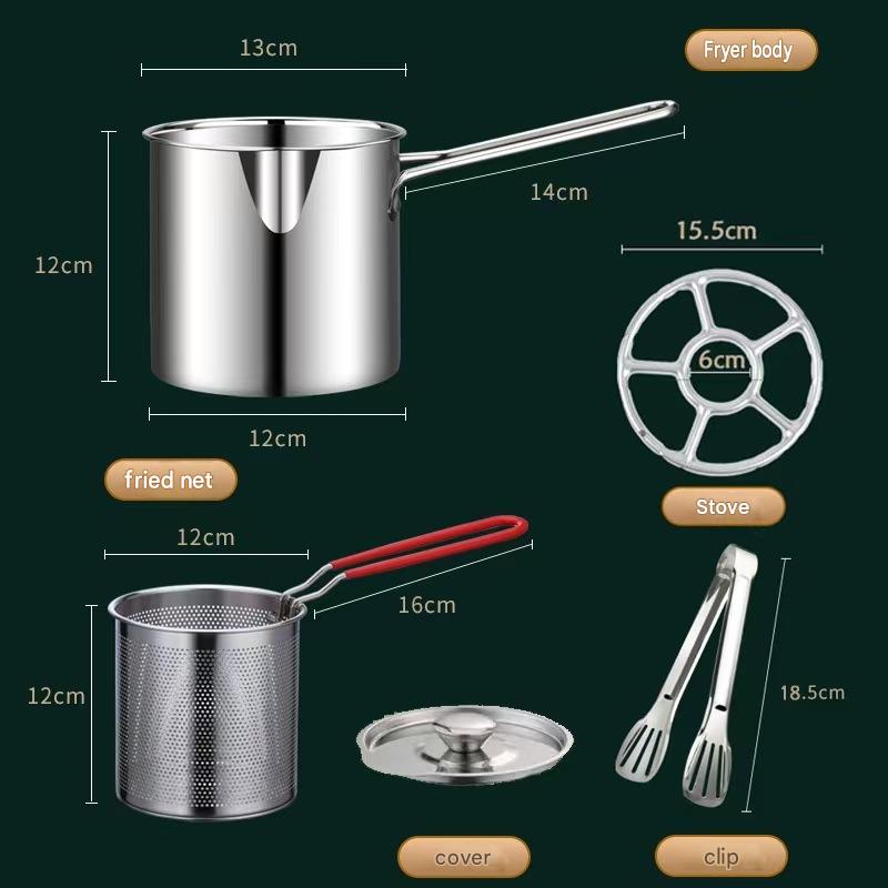 🔥304 Stainless Steel Multifuntional Fryer