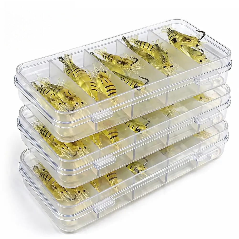 🦐 1.5‑Inch Realistic Shrimp Soft Fishing Lures (30 pcs/60pcs/90pcs)