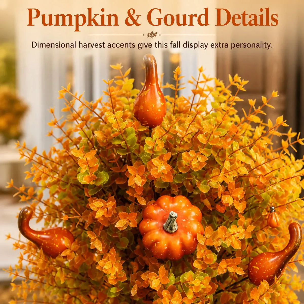 š„ Artificial Fall Pumpkin Tree Stakes