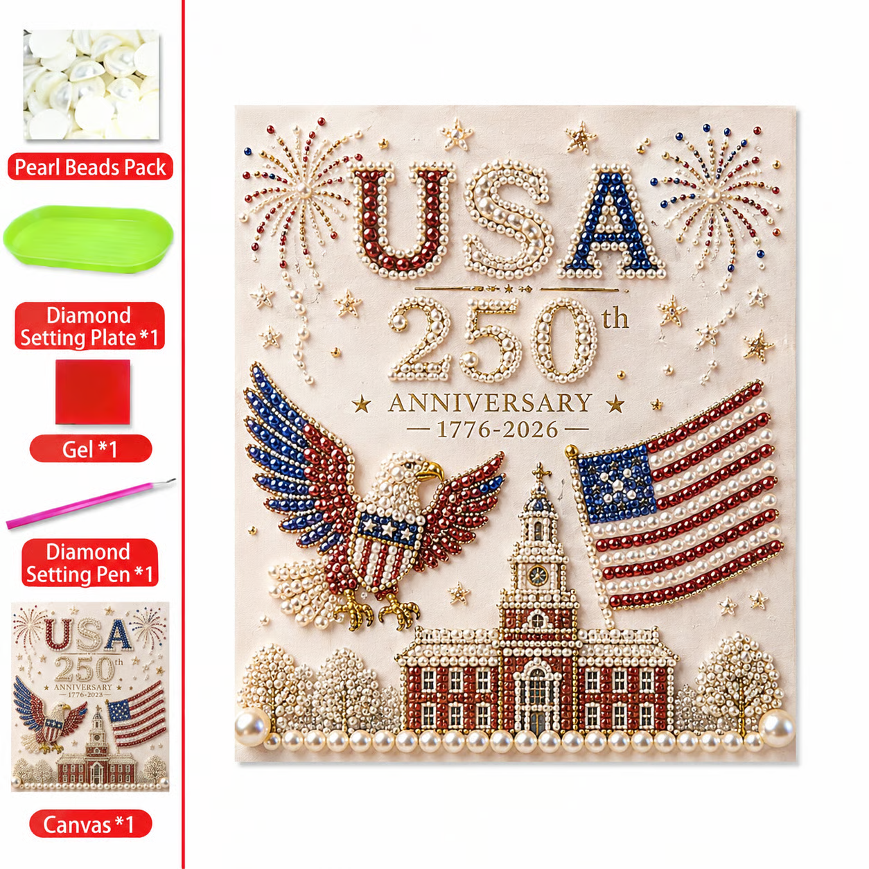 250th Anniversary DIY Pearl Painting Kit ✨❤️🔥