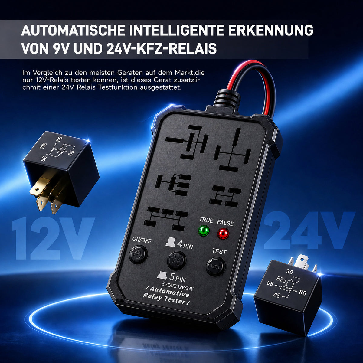 š„2026 New upgrade 12V/24V Universal Relay Tester | Professional 5-Pin Auto Diagnostic Tool