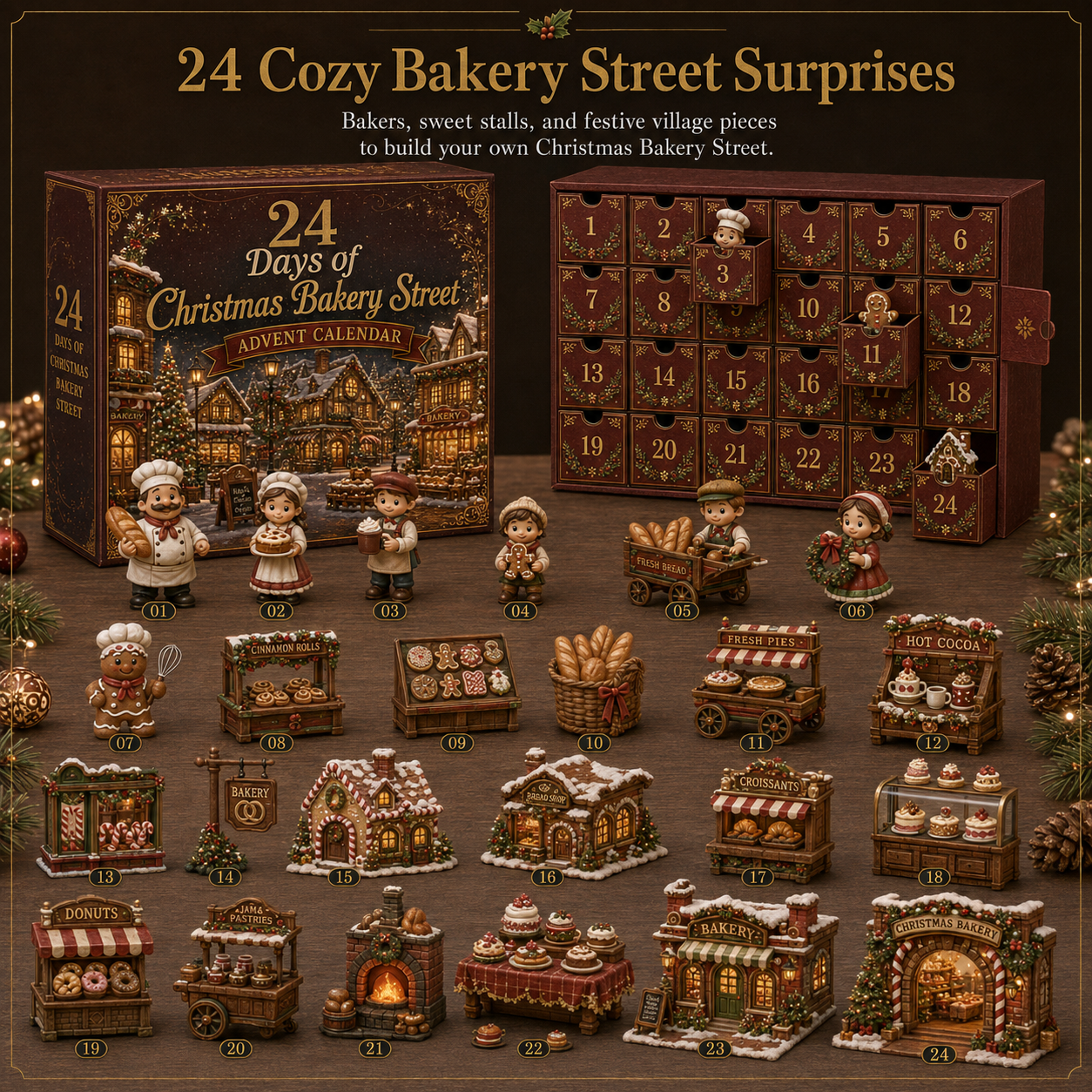 š Christmas Village Friends Advent Calendar | 24-Day Collectible Village Set