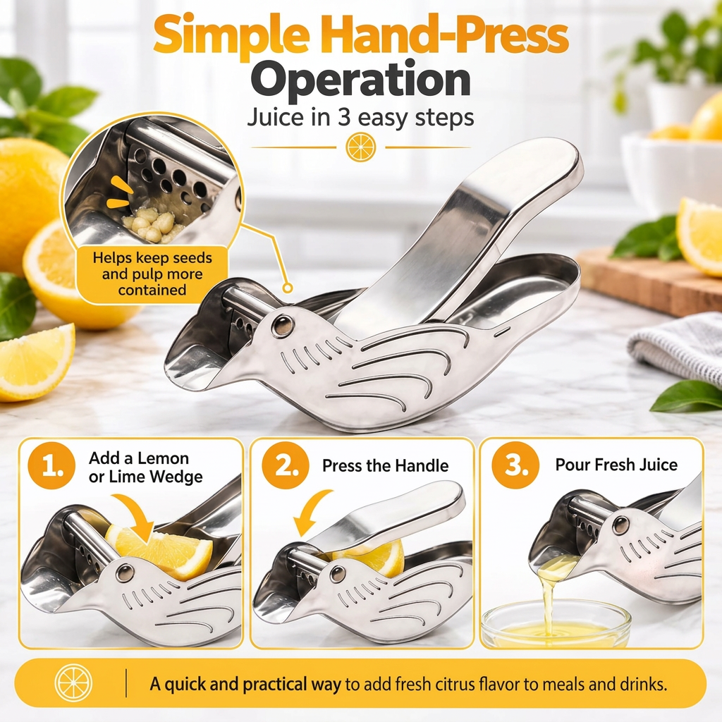 🐦Bird Shaped Lemon Squeezer Citrus Juicer, Bird Juicer Squeezer