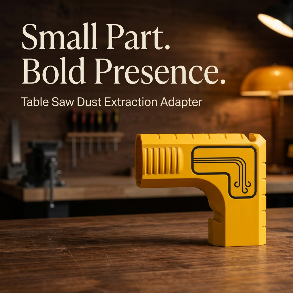🛠️Table Saw Dust Extraction Adapter|L-Shape Dust Collector Port for Woodworking Table Saw