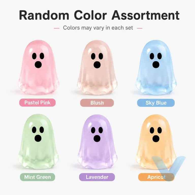 40PSC -Mini Resin Glow in the Dark Ghost Figurines|6 Colors, Glow in the Dark