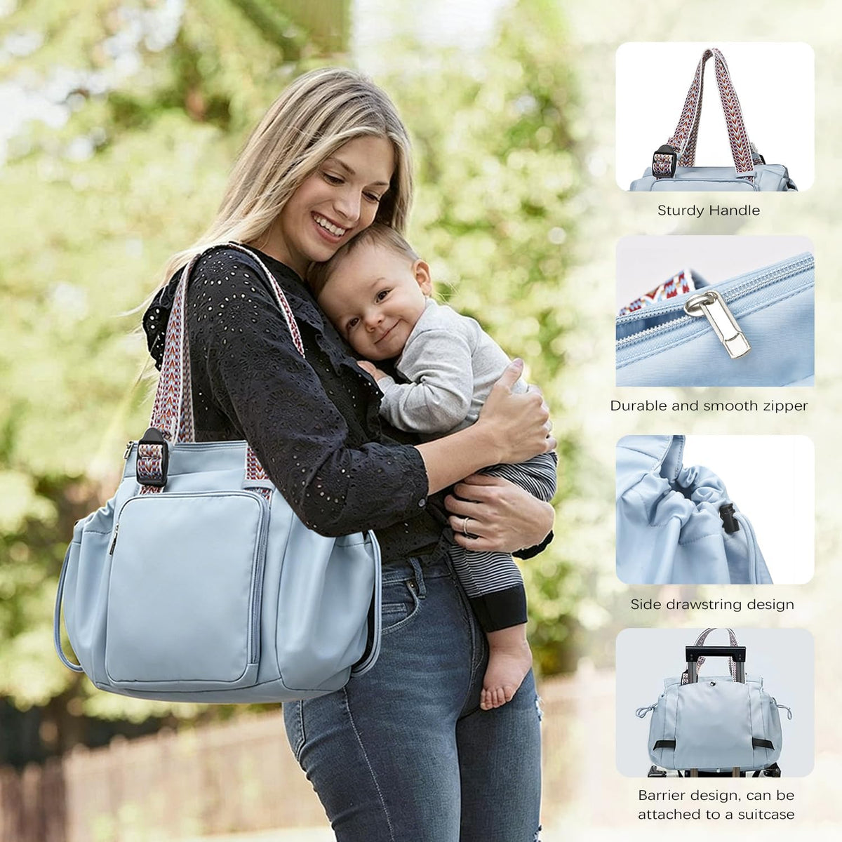🎒 Multiway Travel Tote Bag | 15 Pockets Water Repellent Carry Bag