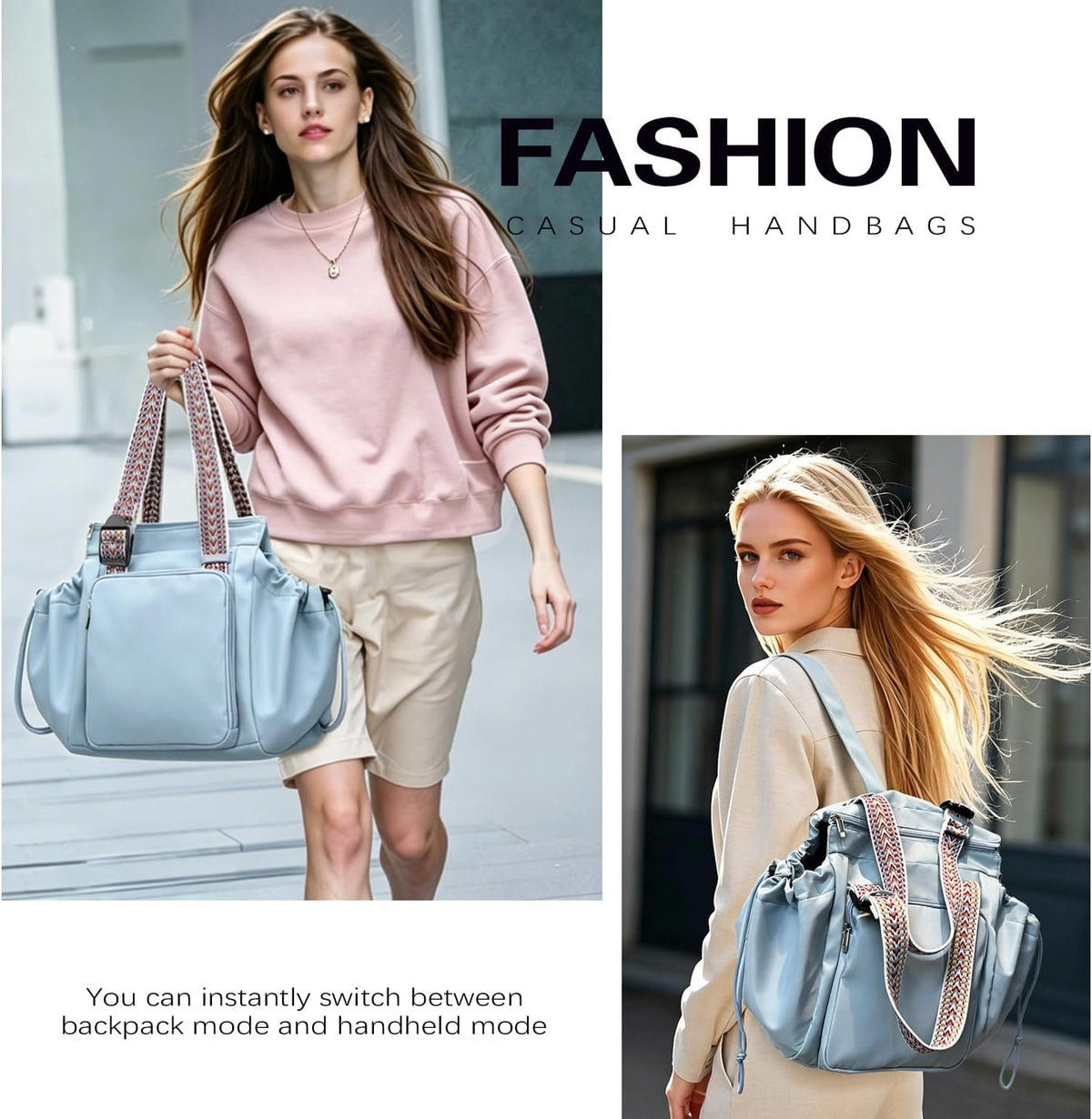 🎒 Multiway Travel Tote Bag | 15 Pockets Water Repellent Carry Bag