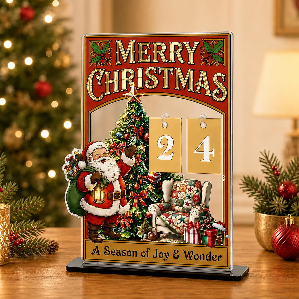 🎄 Christmas Advent Countdown Calendar | Reusable Tabletop Decor