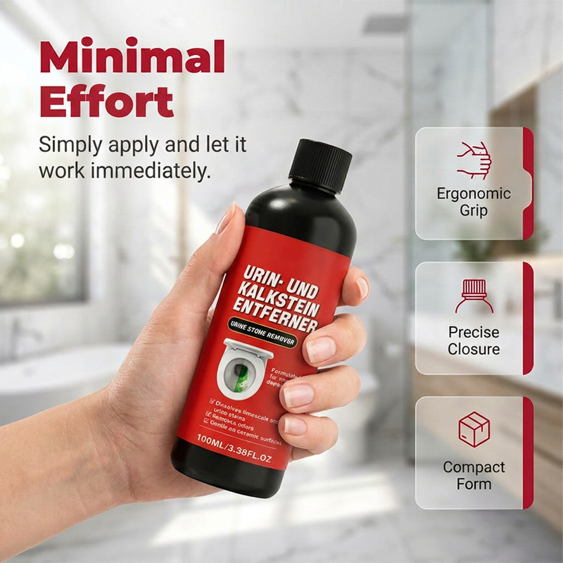 ✨🧪 Powerful Toilet Cleaner | Effortlessly removes years of urine stains and limescale—no strenuous scrubbing required.
