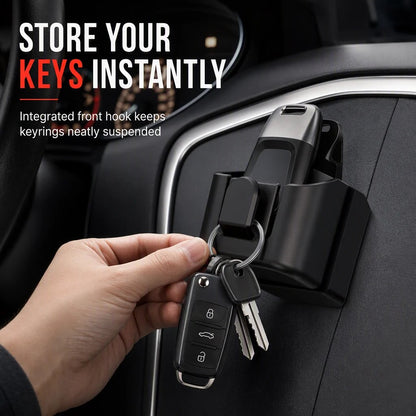 🔥 50% OFF Car Key Fob Holder 🚗 Dashboard Organizer with Card Slot & Hook
