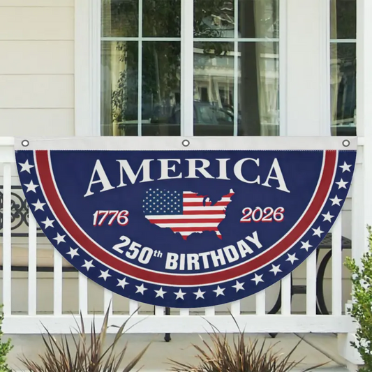 🎉 America 250th Birthday Semicircular Flag Banner 🎉