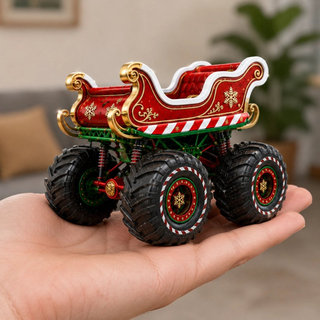 🎄Christmas Monster Truck Toy – Gift-Ready Holiday Sleigh