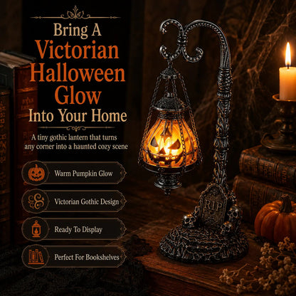 🎃Gothic Pumpkin Lantern – Victorian Halloween Decor🦇