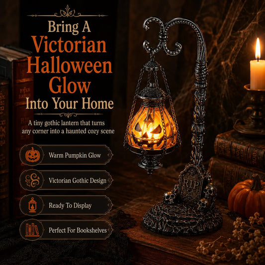 🎃Gothic Pumpkin Lantern – Victorian Halloween Decor🦇