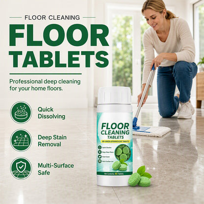 💧🧹 Floor Cleaning Effervescent Tablets – Just Drop, Dissolve & Mop! 80 Pcs for Tile, Wood & Marble
