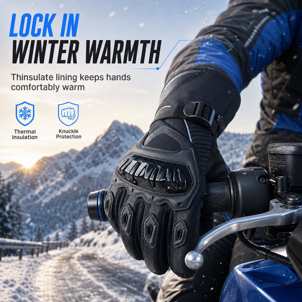 ❄️Winter Motocross Gloves Windproof Warm Motorcycle Riding Gear