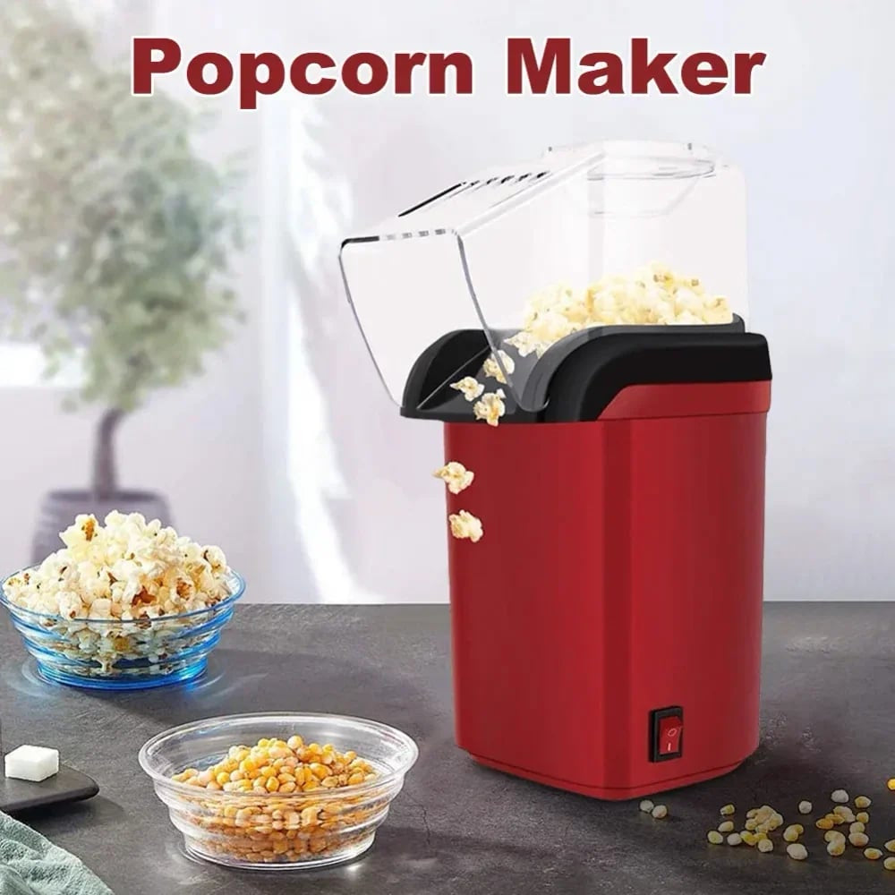 🍿 Hot Air Popcorn Maker – 3-Minute Oil-Free Popcorn Machine for Movie Nights & Holiday Parties