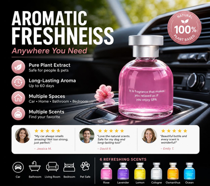 🌸 Pure SPA Aroma · 60-Day Car & Home Freshener