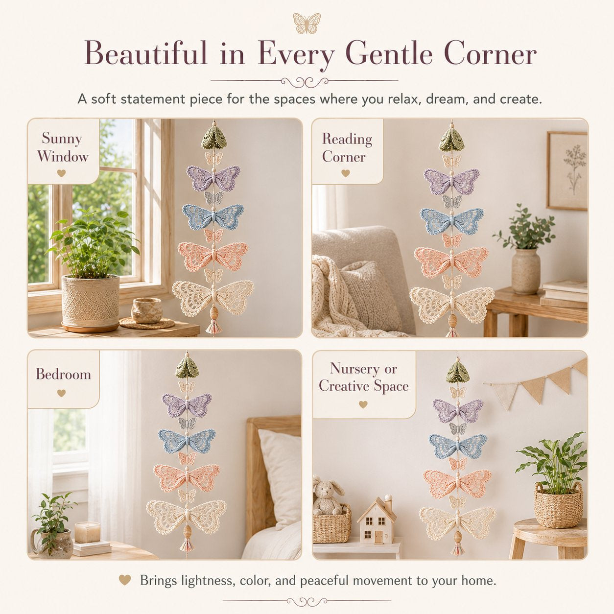 🧵 DIY Crochet Mobile Kit – Relaxing Handmade Craft with 6 Themes for Home Decor