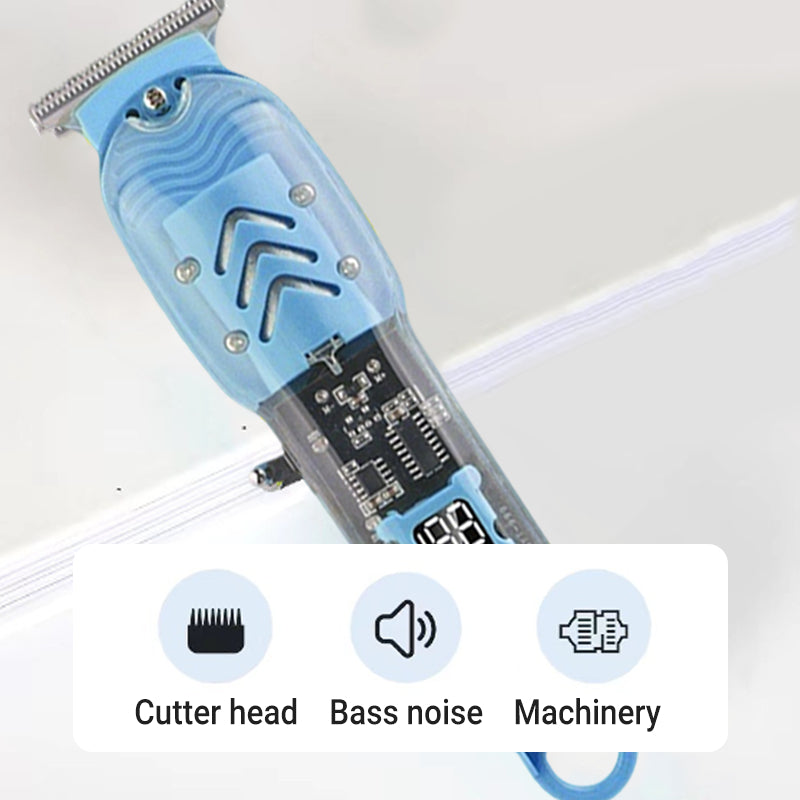 ⚡ Transparent Cordless Hair Trimmer