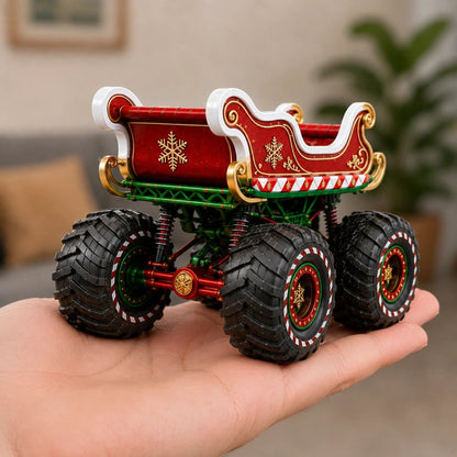 🎄Christmas Monster Truck Toy – Gift-Ready Holiday Sleigh