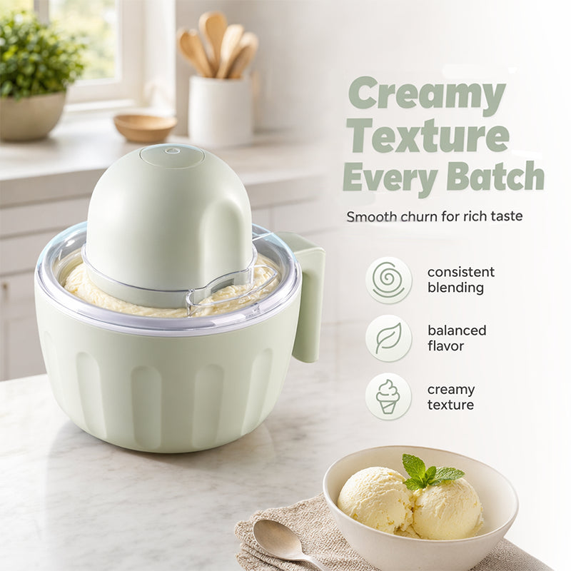 🍦 Automatic Ice Cream Maker – 500ml Homemade Frozen Dessert Machine, USB Rechargeable & Easy-Clean, Perfect for Families