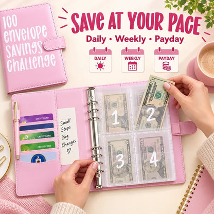 💰100-Day Money-Saving & Savings Logbook--$5,050 Savings Challenge Binder