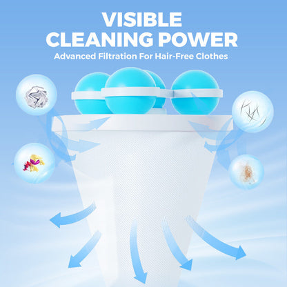 🐶 3-Pack Floating Pet Hair Catcher – Laundry Lint & Tissue Filter Bag for Washing Machine