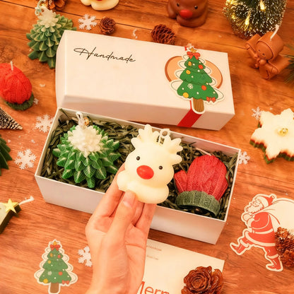 🎄 Handmade Christmas Scented Candle Gift Set | Adorable Christmas-themed candles—a perfect, ready-to-gift holiday treat.
