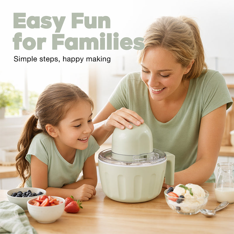 🍦 Automatic Ice Cream Maker – 500ml Homemade Frozen Dessert Machine, USB Rechargeable & Easy-Clean, Perfect for Families