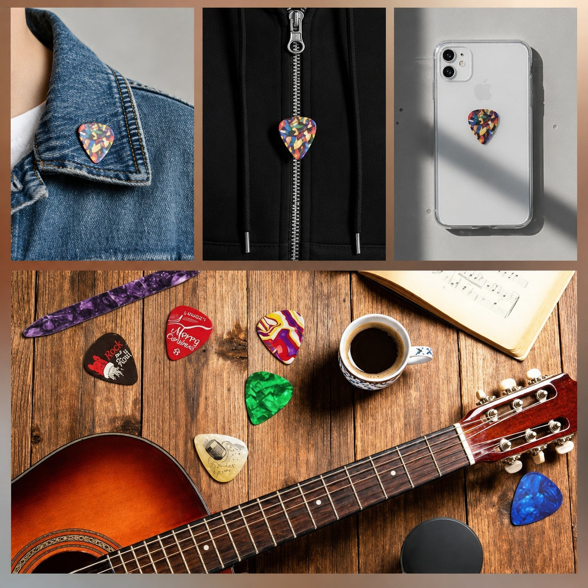 🎸Guitar Picks Advent Calendar 🎄24‑Day Christmas Countdown Calendar, Unique Holiday Gift for Guitar Lovers Musicians