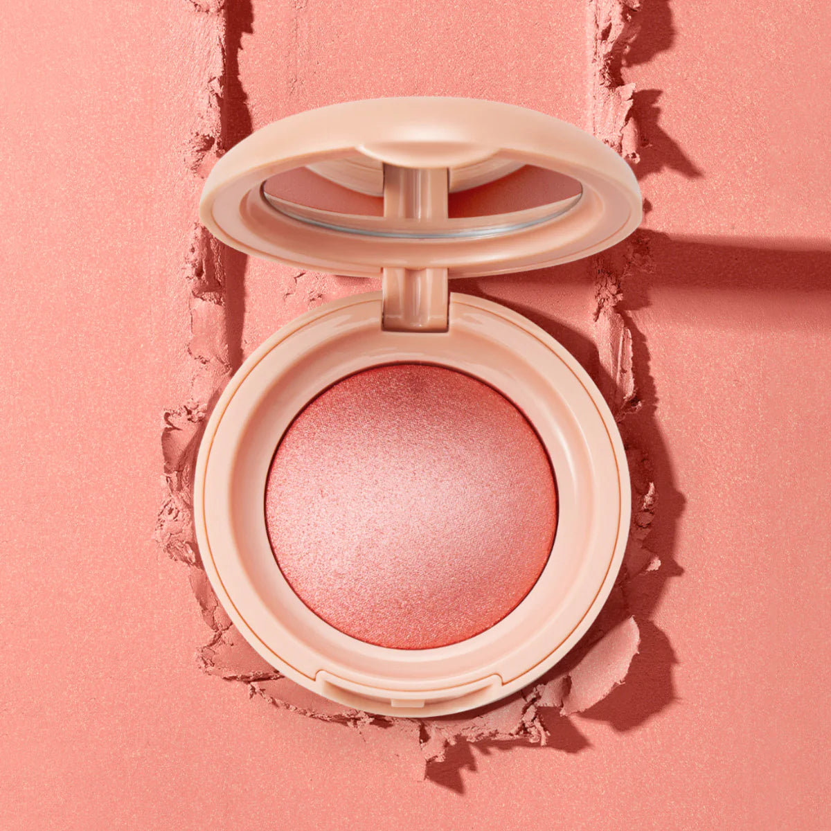 🍑 Silky Pearlescent Powder Blush | Hydrating Waterproof Luminous Cheek Blush Compact