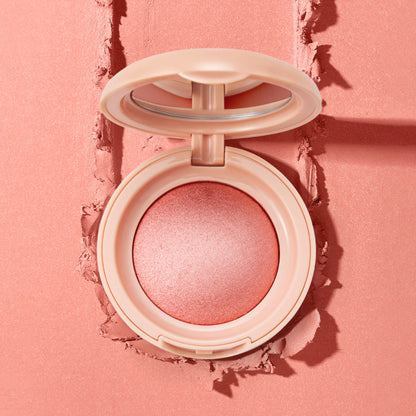 🍑 Silky Pearlescent Powder Blush | Hydrating Waterproof Luminous Cheek Blush Compact