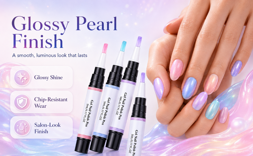 ✨6 Colors Shimmer Pearl Gel Nail Polish Set