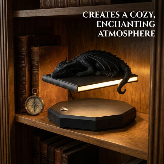 🐉 Levitating Sleeping Dragon Book Night Light
