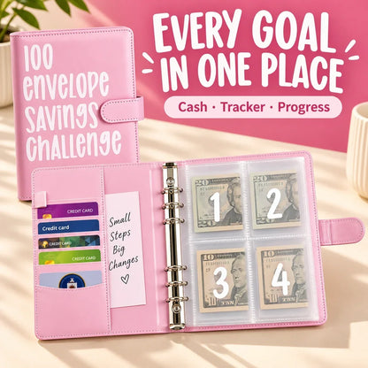 💰100-Day Money-Saving & Savings Logbook--$5,050 Savings Challenge Binder
