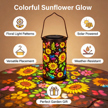 🌻 Solar Sunflower Projection Lantern