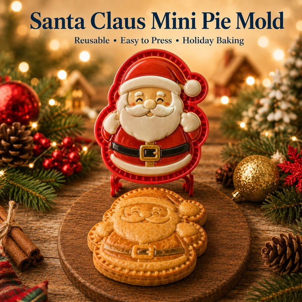 🎄Christmas Cookie & Mini Pie Molds – 8 Festive Designs for Holiday Baking (Reusable & Easy Press)🎅