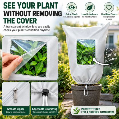 🌿 WINTER GARDEN ESSENTIAL（2PCS） | Plant Frost Protection Cover – Breathable Reusable Cover for Shrubs, Pots & Young Trees