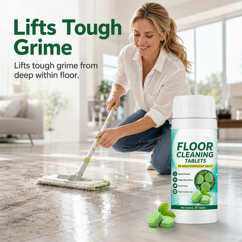 💧🧹 Floor Cleaning Effervescent Tablets – Just Drop, Dissolve & Mop! 80 Pcs for Tile, Wood & Marble