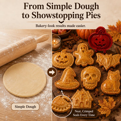 🎃Halloween Pie Mold – 8 Spooky Designs, Reusable Baking Tool for Mini Pies, Turnovers & Hand Pies